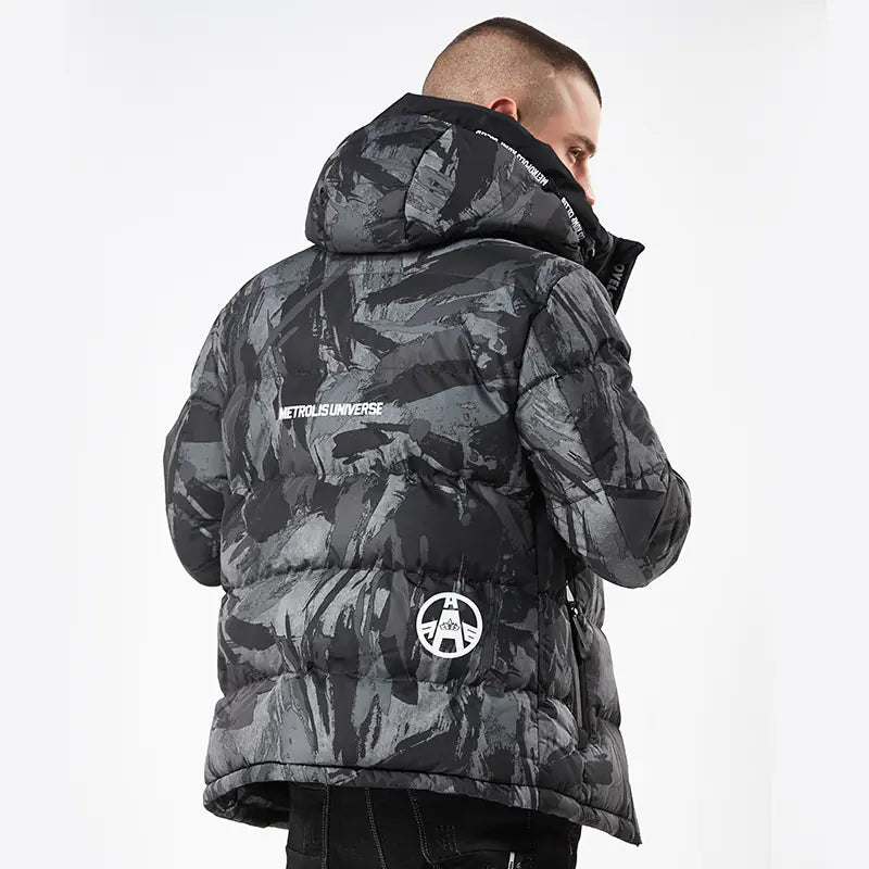 Men's Fashionable Camouflage Hooded Cotton Jacket