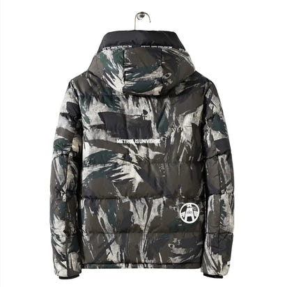 Men's Fashionable Camouflage Hooded Cotton Jacket