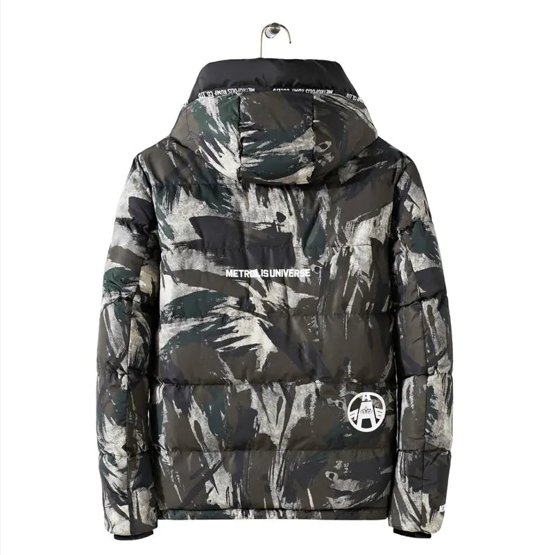 Men's Fashionable Camouflage Hooded Cotton Jacket