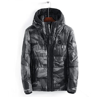 Men's Fashionable Camouflage Hooded Cotton Jacket